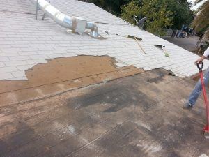 Roofing Case Study - Further exposure of damaged roof